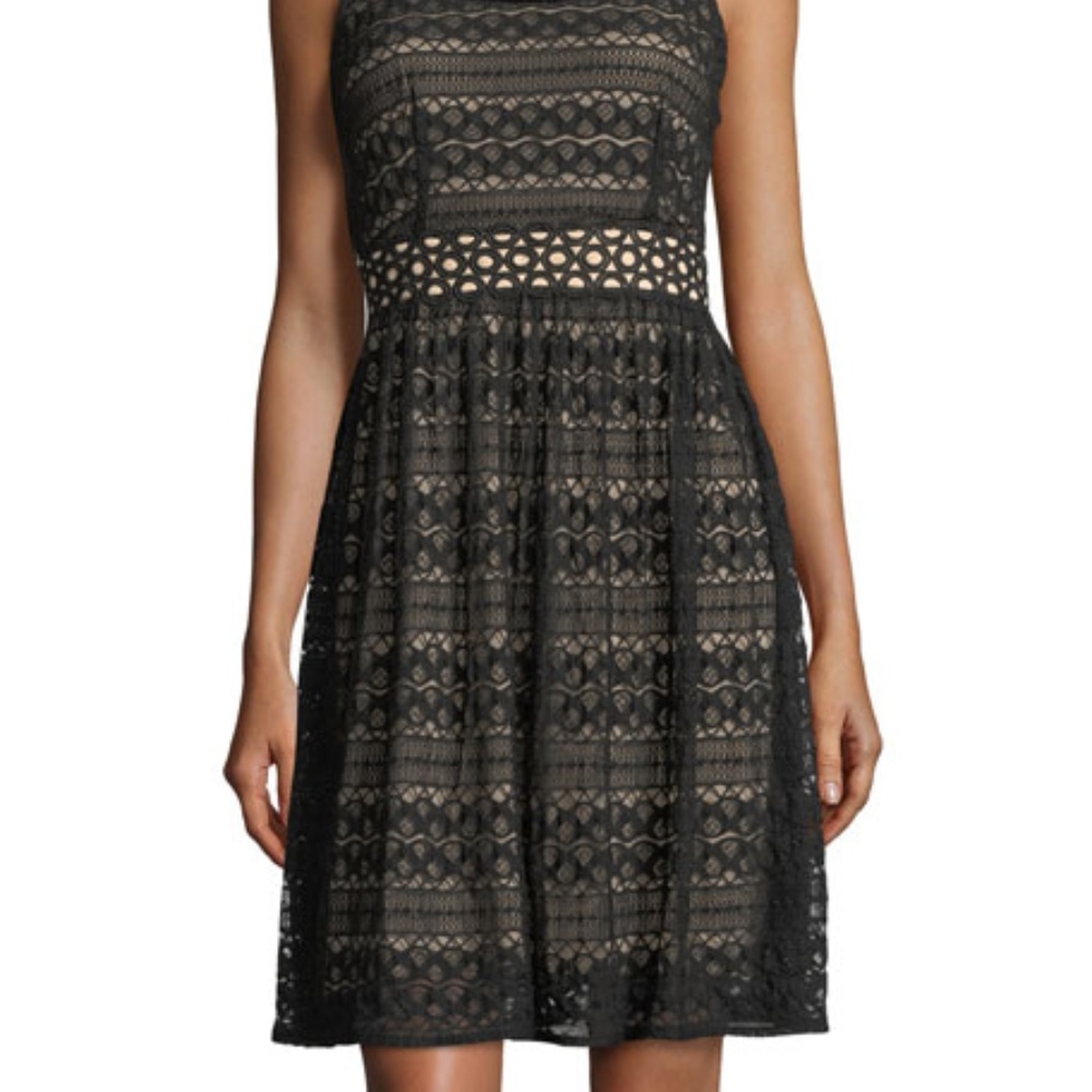 Cap Sleeve Fit and Flare Lace Dress - SOLD OUT - Picture 2 of 4